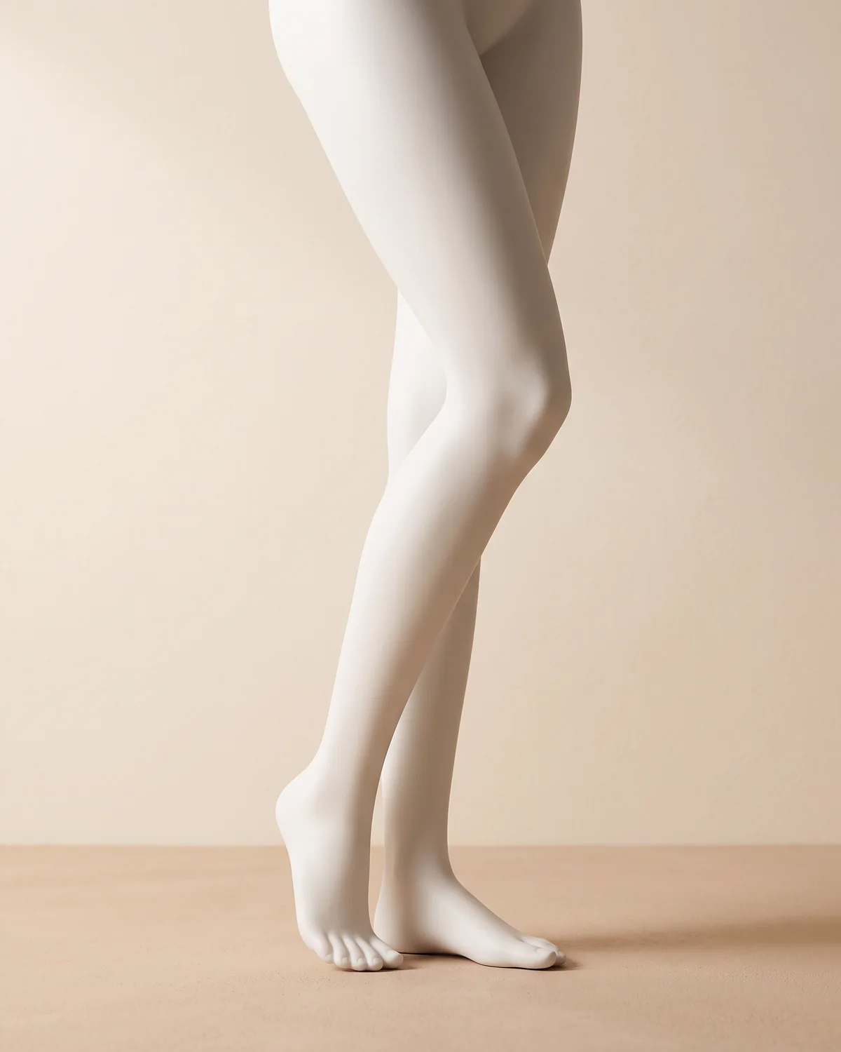 The full legs area shown on a ceramic figure