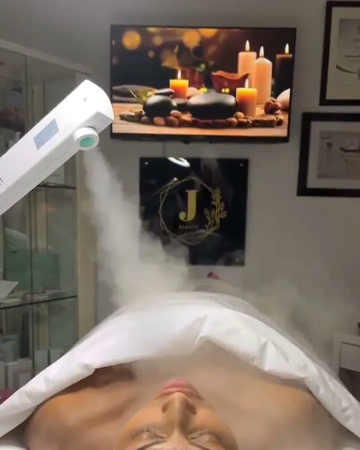 Facial steam in the treatment room at J Beauty Spa