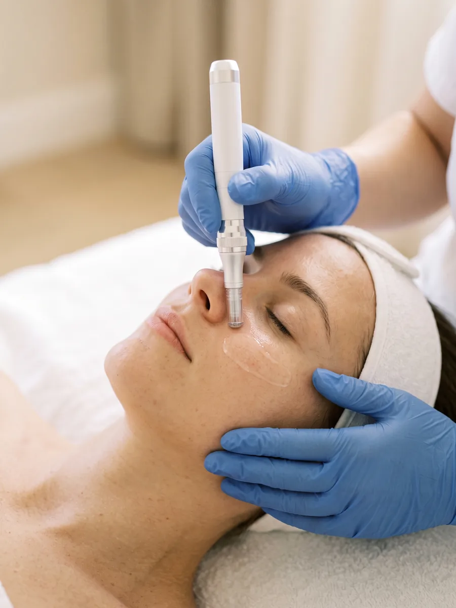 Microneedling with hyaluronic acid and a serum chosen for your skin